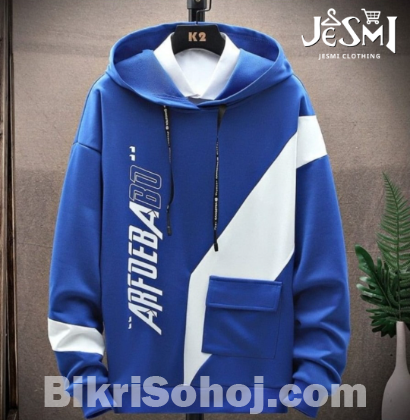 Men`s Exclusive White Printed Hoodie